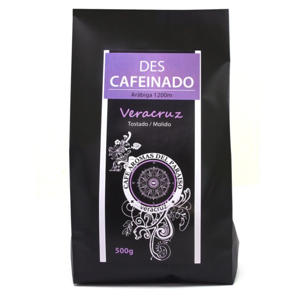 BOLSA DE CAFE DESCAFEINADO AROMAS DEL PARAISO FRENTE