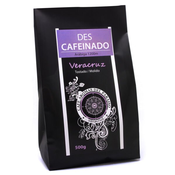 BOLSA DE CAFE DESCAFEINADO AROMAS DEL PARAISO IZQUIERDA